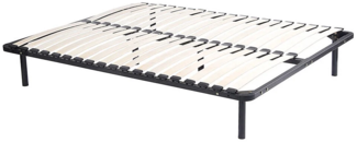 Vente-unique - Lattenrost - mit Füßen - 120 x 200 cm - 2x 19 Latten - Schwarz - KALISTA von YSMÉE