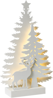 Weihnachtsdekoration LED FEMAN Rentier Weihnachtsbaum 36 cm Weiß