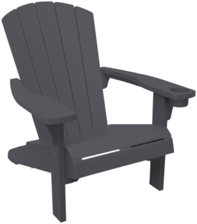 Dmora Gartenstuhl Creston, Gartensitz, Outdoor-Stuhl, Outdoor-Sessel, 80x93 h93 cm, Anthrazit