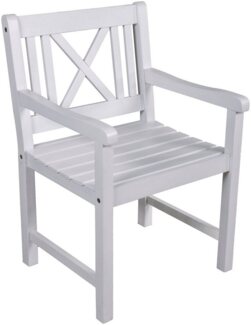 Armstuhl Malmö aus FSC 100%, lackiert, white washed