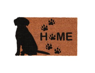 esschert design Fußmatte, Rechteckig, Höhe: 1,5 mm, Farbe: Naturfarben, Motiv: Hund