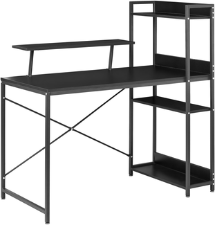 Schreibtisch BILOXY Schwarz 120 cm 64 cm mit Stauraum