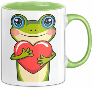 Trendation Tasse Frosch Herz Tasse Geschenk Lustige Geschenkidee Spruch