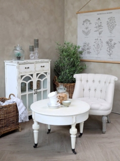Annimuck Couchtisch Chic Antique Vintage Sofatisch Couchtisch Marie Antoinette creme (1-St)