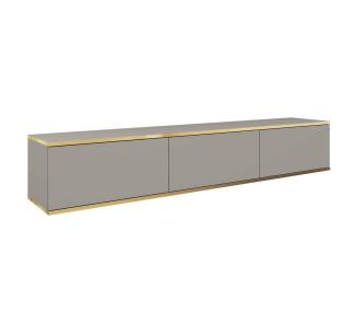 MOEBLO TV-Board Dayn RTV 175 (Lowboard Fernsehtisch TV Bank TV Tisch Fernseher Tisch TV Möbel, RTV-Schrank mit goldenen Einsätzen Hängend), (HxBxT):30x175x32cm