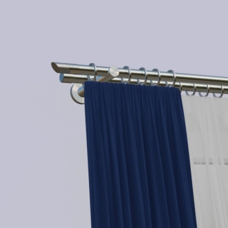 indeko Gardinenstange Durban, 2-läufig, Wunschmaßlänge, verschraubt, Eisen