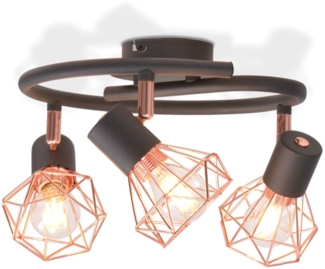 vidaXL Deckenstrahler mit 3 LED-Glühlampen 12 W 244395