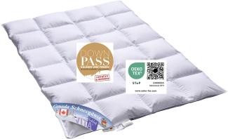 Vitaschlaf® Canada SCHNEEGÄNSE W6 - EXTRA WARM 100% Gänseflaum- DAUNENDECKE Made in Germany since1947 Downpass- 135x200