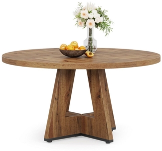 Tribesigns Esstisch Runder Esstisch, Küchentisch für Esszimmer Wohnzimmer, 120 cm