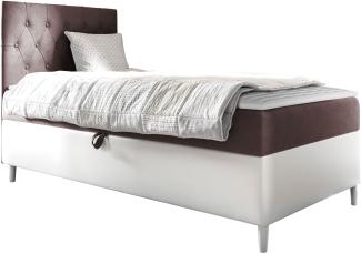 Boxspringbett 'Lenda Junior 1', rosa, 90 x 200 cm, Rechts