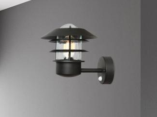 Elstead Lighting Helsingor Wandleuchte 1-Light PIR-Bewegungsmelder Schwarz IP44 E27