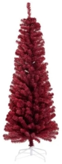 Weihnachtsbaum künstlich schmal PVC BLING C 180x68 cm. ohne Beleuchtung dunkelrot NORDIC WINTER (780-187)