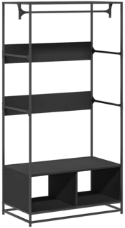 vidaXL Kleiderständer Schwarz 90x50x180 cm Holzwerkstoff 849294
