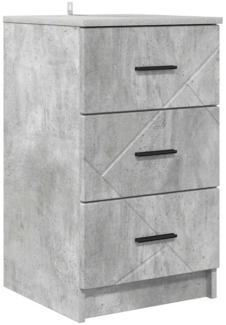 vidaXL Nachttisch Betongrau 38 x 38 x 66 cm Holzwerkstoff 883377