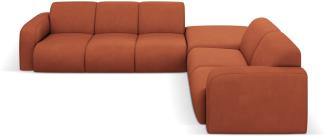 Micadoni Boucle Ecksofa Molino 6-Sitzer Rechts Strukturierter Stoff Orange