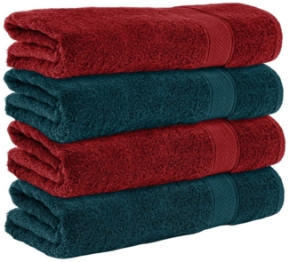 Komfortec Badetücher 100% Baumwolle, 470 g/m², Frottee (4-St), Handtücher 70x140 cm Set, Weich