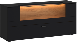 JACKY TV-Element, Schwarz matt/Coast Evoke Eiche, Griff Metall, KAWOO