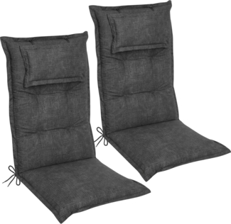 DILUMA Hochlehnerauflage Hochlehner Auflage Florence mit Kopfpolster 120x50x8 cm, (2 St)