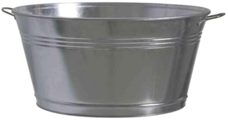 SIENA GARDEN Zinkwanne, silber, Ø 48 x 21 cm Stahlblech, verzinkt