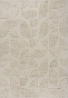 Kadima Design Naturfarbener Baumwollteppich mit geometrischem Muster, rutschfest, "Itchen". 160x230 cm