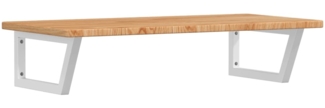 vidaXL Waschtischplatte mit Halterung Stahl und Massivholz Eiche 3302398