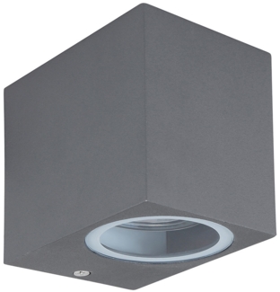 Außenleuchte, anthrazit, abwärts, klar, IP44, Glas