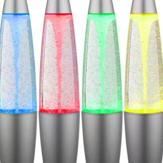 LED Lavalampe, Glitzer, Farbwechsel, Höhe 35,5 cm