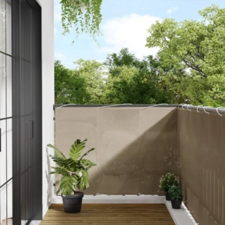 vidaXL Balkon-Sichtschutz Taupe 120x800 cm 100 % Polyester-Oxford 4000250