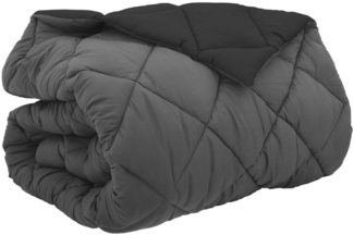 vidaXL Winterbettdecke Schwarz und Anthrazit 240x200 cm Mikrofaser 42025720