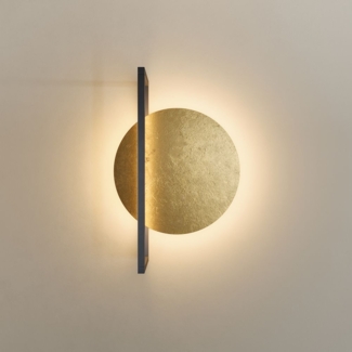 s.luce Artus LED Wandleuchte & Deckenlampe Gold Ø 30cm