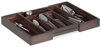 Dunkelbrauner Besteckkasten aus Bambus 10023239