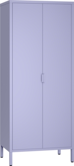 skølm 'Ituri' Kleiderschrank, Metall, 170x45x80 cm, lila, Garderobe mit 4 Fächern und 2 Kleiderstangen