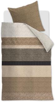 Beddinhouse Renforcé Bettwäsche Jacco Sand 155X220 155 x 220 cm + 1x 80 x 80 cm 1 Bettbezug, 1 Kissenbezug Sand