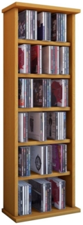 VCM CD / DVD Media Regal Vostan 25243 Buche H. 92 x B. 31 x T. 18 cm