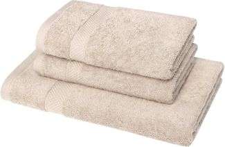 Dyckhoff Handtuch Set Planet, Walkfrottier (Set, 3-St), 2 Handtücher (50x100 cm), 1 Duschtuch (70x140 cm)