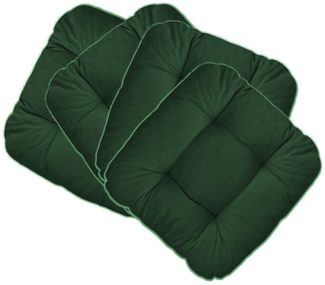 LILENO HOME Stuhlkissen Sitzkissen für Gartenstuhl, Küchenstuhl oder Esszimmerstuhl, Bequeme Indoor u. Outdoor Stuhlauflage als Stuhl Kissen Grün