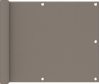 vidaXL Balkon-Sichtschutz Taupe 75x400 cm Oxford-Gewebe 134985