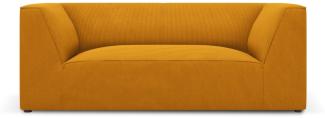 Micadoni 2-Sitzer Sofa Ruby | Bezug Yellow | Beinfarbe Black Plastic