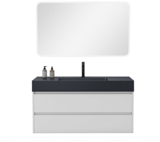 doporro Badmöbel-Set Badezimmermöbel Waschbecken Waschtisch Badezimmer-Schränke