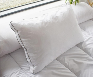 Vente-unique - Kopfkissen - 700 gr - 50x70 cm - Baumwollperkal - Weiß - AUXENCE