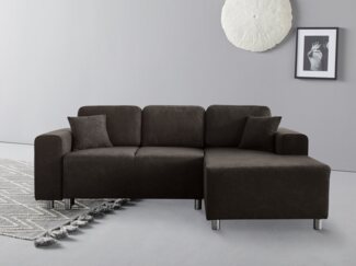 Guido Maria Kretschmer Home&Living Ecksofa Györ, L-Form, wahlweise mit Bettfunktion und Bettkasten incl. 2 Zierkissen