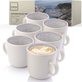 SÄNGER Steingut Kaffeebecher Kreta 6 teilig