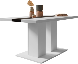 Couchtisch Tageni (Farbe: Weiß / Weiß + Schwarz)