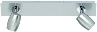 Deckenstrahler MICHAEL Silber 2-flammig, Breite 32cm