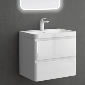 Mai & Mai Badmöbel-Set Badmöbel Set Badezimmermöbel Mineralguss Waschbecken Lucca, Softclose-Funktion