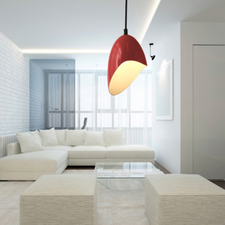 Jensen Pendelleuchte 1xE27 60W : Rot