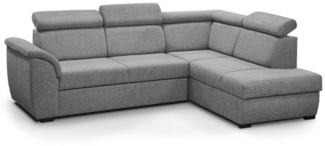 Beautysofa Ecksofa Madera, mit Schlaffunktion, Bettkasten, verstellbare Kopfstützen, L-förmige Corner Schlafsofa, ausziehbare Corner Sofa