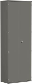 Garderobenschrank mit ausziehbarem Garderobenhalter, 80x42x230cm, Graphit