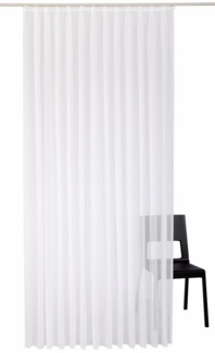 Wirth Gardine Manuela, Faltenband (1 St), halbtransparent, Voile, Store