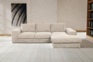 WERK2 Ecksofa Rozzana, Design Ecksofa mit hohem Komfort in trendig-weichem Cord & Breitcord